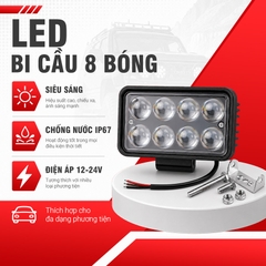Đèn LED Trợ Sáng Bảng Chữ Nhật Viair 8 Bóng 12-30V (91*152mm)