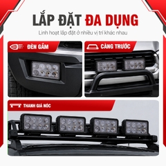 Đèn LED Trợ Sáng Bảng Chữ Nhật Viair 8 Bóng 12-30V (91*152mm)