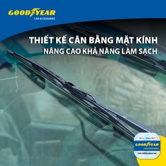Gạt Mưa Gọng Sắt GOODYEAR Phù Hợp Nhiều Dòng Xe Thông Dụng - Nhập Khẩu Chính Hãng