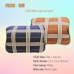 Gối Tựa Đầu Cao Su Non FOCUS Bur FG-TM04-B Màu Lam - Nhập Khẩu Chính Hãng