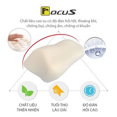 Gối Tựa Đầu Cao Su Non FOCUS Bur FG-TM04-B Màu Lam - Nhập Khẩu Chính Hãng