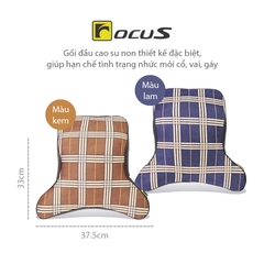 Gối Tựa Đầu Cao Su Non FOCUS Bur FG-JM01-B Màu Lam - Nhập Khẩu Chính Hãng