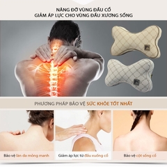 Gối Tựa Đầu Cao Su Non FOCUS Gu F-TM01F-A Màu Kem - Nhập Khẩu Chính Hãng