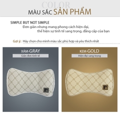 Gối Tựa Đầu Cao Su Non FOCUS Gu F-TM02F-A Màu Kem - Nhập Khẩu Chính Hãng