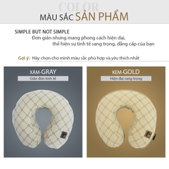 Gối Tựa Đầu Chữ U Cao Su Non FOCUS Gu F-UM01F-B Màu Xám - Nhập Khẩu Chính Hãng
