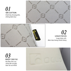 Gối Tựa Đầu Chữ U Cao Su Non FOCUS Gu F-UM01F-B Màu Xám - Nhập Khẩu Chính Hãng