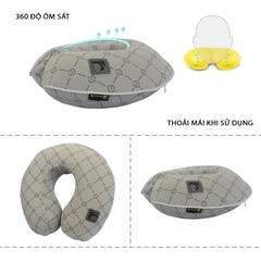 Gối Tựa Đầu Chữ U Cao Su Non FOCUS Gu F-UM01F-B Màu Xám - Nhập Khẩu Chính Hãng