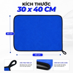 Khăn Microfiber Đa Năng CIND 30x40cm Màu Xanh/Xám