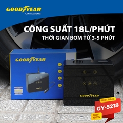 Máy Bơm Lốp Xe GOODYEAR GY-5218 Cảm Ứng Đa Điểm Tự Ngắt Thông Minh - Nhập Khẩu Chính Hãng