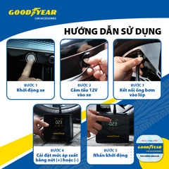 Máy Bơm Lốp Xe GOODYEAR GY-5218 Cảm Ứng Đa Điểm Tự Ngắt Thông Minh - Nhập Khẩu Chính Hãng