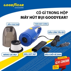 Máy Hút Bụi Cầm Tay Chuyên Dụng GOODYEAR GY-2638 Mini Lực Hút Mạnh Mẽ