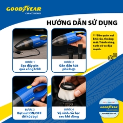 Máy Hút Bụi Cầm Tay Chuyên Dụng GOODYEAR GY-2638 Mini Lực Hút Mạnh Mẽ