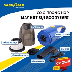 Máy Hút Bụi Cầm Tay Không Dây GOODYEAR GY-2636 Mini Lực Hút Mạnh Mẽ