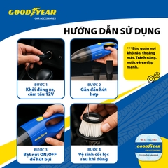 Máy Hút Bụi Cầm Tay Không Dây GOODYEAR GY-2636 Mini Lực Hút Mạnh Mẽ