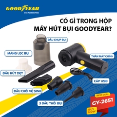 Máy Hút Kiêm Thổi Bụi Cầm Tay GOODYEAR GY-2651 Siêu Mini Sạc Điện Thông Minh