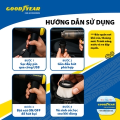 Máy Hút Kiêm Thổi Bụi Cầm Tay GOODYEAR GY-2651 Siêu Mini Sạc Điện Thông Minh