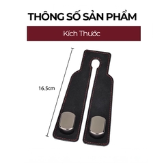 Móc Treo Kép Đa Năng Trên Ô Tô CIND BO-N021 Bằng Kim Loại Bọc Da Lộn Màu Đen Sang Trọng Cho Nội Thất Xe - Nhập Khẩu Chính Hãng