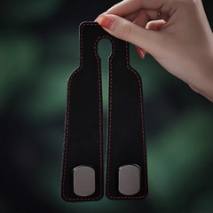 Móc Treo Kép Đa Năng Trên Ô Tô CIND BO-N021 Bằng Kim Loại Bọc Da Lộn Màu Đen Sang Trọng Cho Nội Thất Xe - Nhập Khẩu Chính Hãng