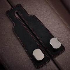 Móc Treo Kép Đa Năng Trên Ô Tô CIND BO-N021 Bằng Kim Loại Bọc Da Lộn Màu Đen Sang Trọng Cho Nội Thất Xe - Nhập Khẩu Chính Hãng