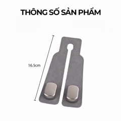 Móc Treo Kép Đa Năng Trên Ô Tô CIND BO-N021 Bằng Kim Loại Bọc Da Lộn Màu Xám Sang Trọng Cho Nội Thất Xe - Nhập Khẩu Chính Hãng