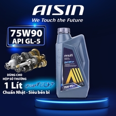 Nhớt Hộp Số AISIN Geartech+ GL-5 75W90 1 Lít GSL57591PB - Nhập Khẩu Chính Hãng