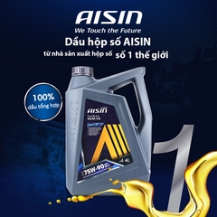 Nhớt Hộp Số AISIN Geartech+ GL-5 75W90 4 Lít GSL57594PB - Nhập Khẩu Chính Hãng