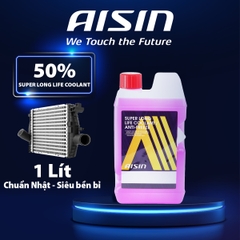 Nước Làm Mát Động Cơ Màu Hồng AISIN Super Long Life Coolant 50% 1 Lít SCPM50A1LPK - Nhập Khẩu Chính Hãng