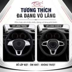 Ốp Bọc Vô Lăng CIND Da Nappa Cao Cấp Mỏng Nhẹ Chống Trượt Phù Hợp Nhiều Dòng Xe