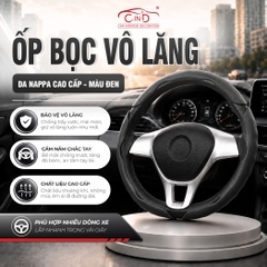 Miếng Ốp Bọc Vô Lăng Ô Tô CIND Da Nappa (Phiên Bản Nâng Cấp) Mềm Mại Êm Ái Mỏng Nhẹ Chống Trượt Phù Hợp Nhiều Dòng Xe