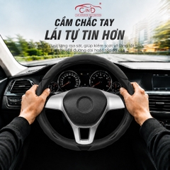 Miếng Ốp Bọc Vô Lăng Ô Tô CIND Da Nappa (Phiên Bản Nâng Cấp) Mềm Mại Êm Ái Mỏng Nhẹ Chống Trượt Phù Hợp Nhiều Dòng Xe
