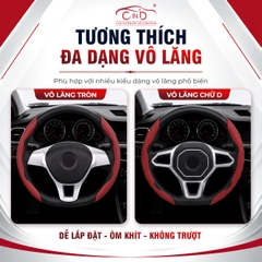 Ốp Bọc Vô Lăng CIND Da Nappa Cao Cấp Mỏng Nhẹ Chống Trượt Phù Hợp Nhiều Dòng Xe