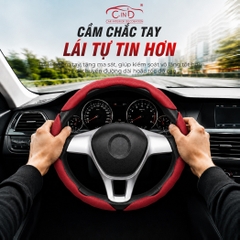 Miếng Ốp Bọc Vô Lăng Ô Tô CIND Da Nappa (Phiên Bản Nâng Cấp) Mềm Mại Êm Ái Mỏng Nhẹ Chống Trượt Phù Hợp Nhiều Dòng Xe