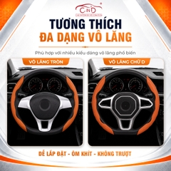 Ốp Bọc Vô Lăng CIND Da Nappa Cao Cấp Mỏng Nhẹ Chống Trượt Phù Hợp Nhiều Dòng Xe