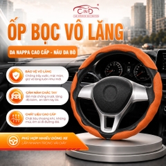 Miếng Ốp Bọc Vô Lăng Ô Tô CIND Da Nappa (Phiên Bản Nâng Cấp) Mềm Mại Êm Ái Mỏng Nhẹ Chống Trượt Phù Hợp Nhiều Dòng Xe