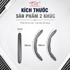 Ốp Bọc Vô Lăng CIND Carbon Bóng Thể Thao Mỏng Nhẹ Chống Trượt Phù Hợp Nhiều Dòng Xe