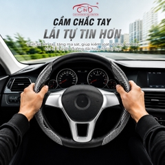 Ốp Bọc Vô Lăng CIND Carbon Bóng Thể Thao Mỏng Nhẹ Chống Trượt Phù Hợp Nhiều Dòng Xe