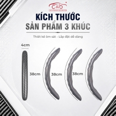 Miếng Ốp Bọc Vô Lăng Ô Tô CIND Carbon Bóng (Phiên Bản Nâng Cấp) Gợn Sóng Mỏng Nhẹ Chống Trơn Trượt Phù Hợp Nhiều Dòng Xe