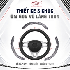 Miếng Ốp Bọc Vô Lăng Ô Tô CIND Carbon Bóng (Phiên Bản Nâng Cấp) Gợn Sóng Mỏng Nhẹ Chống Trơn Trượt Phù Hợp Nhiều Dòng Xe
