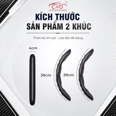 Ốp Bọc Vô Lăng CIND Carbon Bóng Thể Thao Mỏng Nhẹ Chống Trượt Phù Hợp Nhiều Dòng Xe