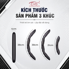 Ốp Bọc Vô Lăng CIND Carbon Bóng Thể Thao Mỏng Nhẹ Chống Trượt Phù Hợp Nhiều Dòng Xe