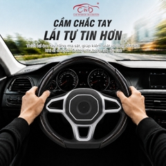 Ốp Bọc Vô Lăng CIND Carbon Bóng Thể Thao Mỏng Nhẹ Chống Trượt Phù Hợp Nhiều Dòng Xe