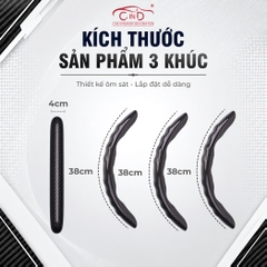 Miếng Ốp Bọc Vô Lăng Ô Tô CIND Carbon Bóng (Phiên Bản Nâng Cấp) Gợn Sóng Mỏng Nhẹ Chống Trơn Trượt Phù Hợp Nhiều Dòng Xe