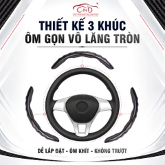 Miếng Ốp Bọc Vô Lăng Ô Tô CIND Carbon Bóng (Phiên Bản Nâng Cấp) Gợn Sóng Mỏng Nhẹ Chống Trơn Trượt Phù Hợp Nhiều Dòng Xe