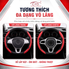 Ốp Bọc Vô Lăng CIND Carbon Nhám Thể Thao Mỏng Nhẹ Chống Trượt Phù Hợp Nhiều Dòng Xe