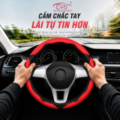 Miếng Ốp Bọc Vô Lăng Ô Tô CIND Carbon Nhám (Phiên Bản Nâng Cấp) Bám Tay Ma Sát Tốt Mỏng Nhẹ Chống Trượt Phù Hợp Nhiều Dòng Xe