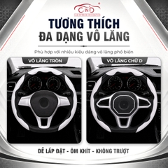 Ốp Bọc Vô Lăng CIND Carbon Nhám Thể Thao Mỏng Nhẹ Chống Trượt Phù Hợp Nhiều Dòng Xe