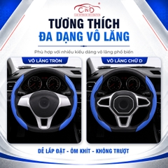 Ốp Bọc Vô Lăng CIND Carbon Nhám Thể Thao Mỏng Nhẹ Chống Trượt Phù Hợp Nhiều Dòng Xe