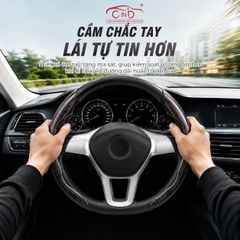 Ốp Bọc Vô Lăng CIND Vân Gỗ Đào Sang Trọng Mỏng Nhẹ Chống Trượt Phù Hợp Nhiều Dòng Xe