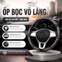 Ốp Bọc Vô Lăng CIND Vân Gỗ Đào (Phiên Bản Nâng Cấp) Sang Trọng Đẳng Cấp Mỏng Nhẹ Chống Trượt Phù Hợp Nhiều Dòng Xe