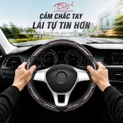 Ốp Bọc Vô Lăng CIND Vân Gỗ Đào (Phiên Bản Nâng Cấp) Sang Trọng Đẳng Cấp Mỏng Nhẹ Chống Trượt Phù Hợp Nhiều Dòng Xe